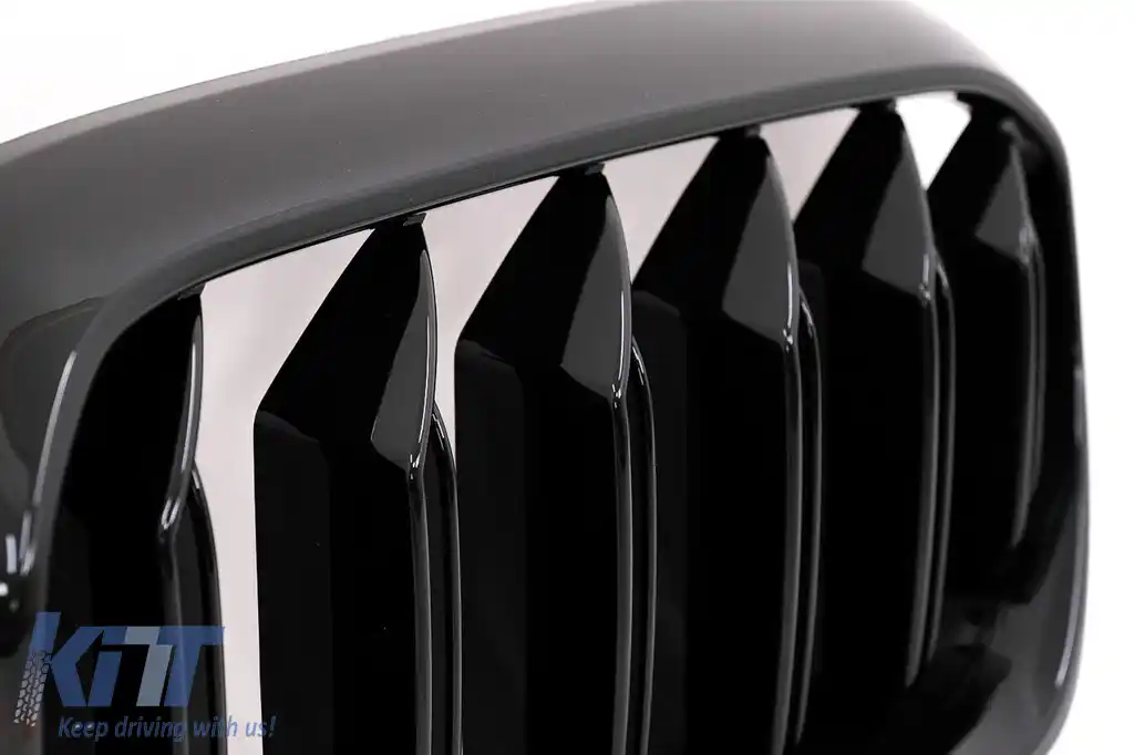 Grile Centrale compatibil cu BMW Seria 5 G30 G31 LCI (07.2020-up) Negru Lucios M Design-image-6088111