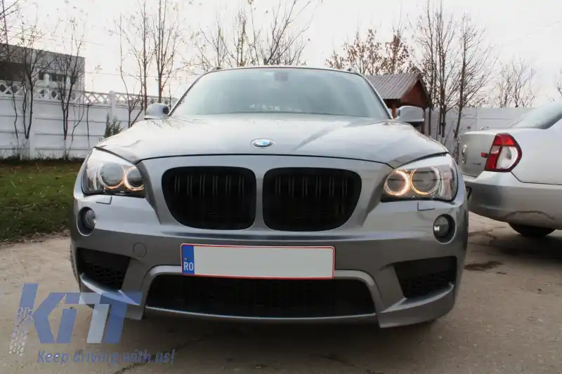 Grile Centrale compatibil cu BMW X1 E84 (2009-2014) Negru Lucios Double Stripe Design-image-6053663