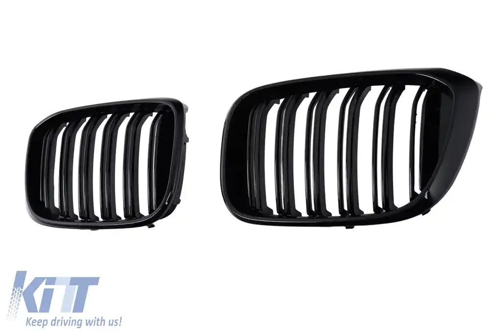 Grile Centrale compatibil cu BMW X3 G01 (11.2017-2021) X4 G02 (02.2018-2021) Negru Lucios Duble-image-6239298