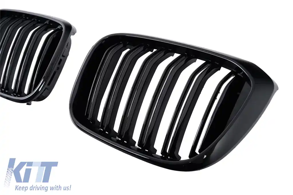 Grile Centrale compatibil cu BMW X3 G01 (11.2017-2021) X4 G02 (02.2018-2021) Negru Lucios Duble-image-6239300