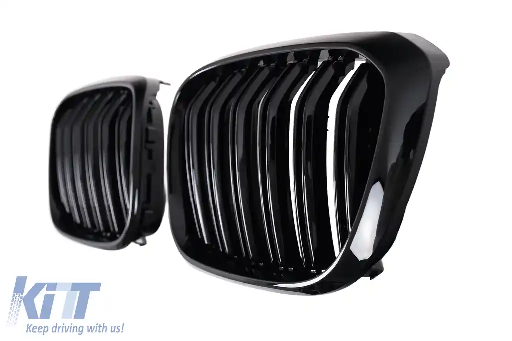 Grile Centrale compatibil cu BMW X3 G01 (11.2017-2021) X4 G02 (02.2018-2021) Negru Lucios Duble-image-6239302