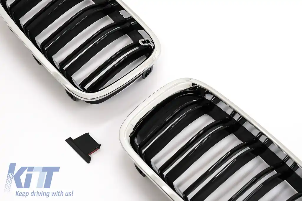 Grile Centrale Crom compatibil cu BMW Seria 5 F10 F11 Limuzina Touring (2010-2017)-image-6098968