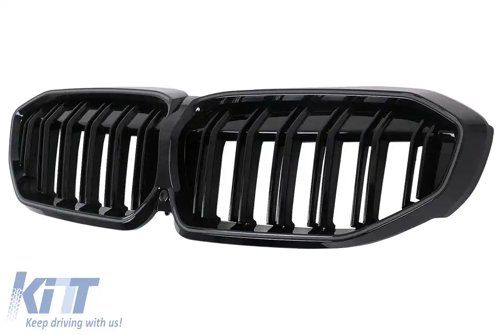 Grile Centrale cu LED compatibil cu BMW 3 Series G20 Sedan G21 Touring (2019-2022) Negru Lucios luminate-image-6114379