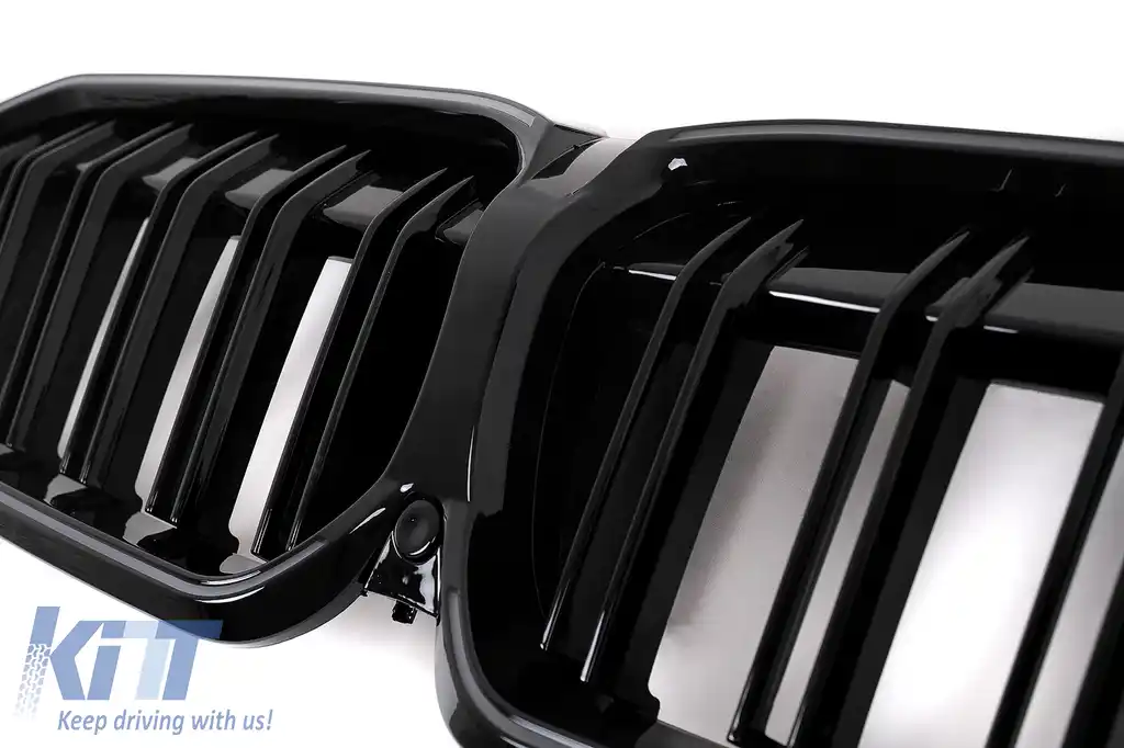 Grile Centrale cu LED compatibil cu BMW 3 Series G20 Sedan G21 Touring (2019-2022) Negru Lucios luminate-image-6114380