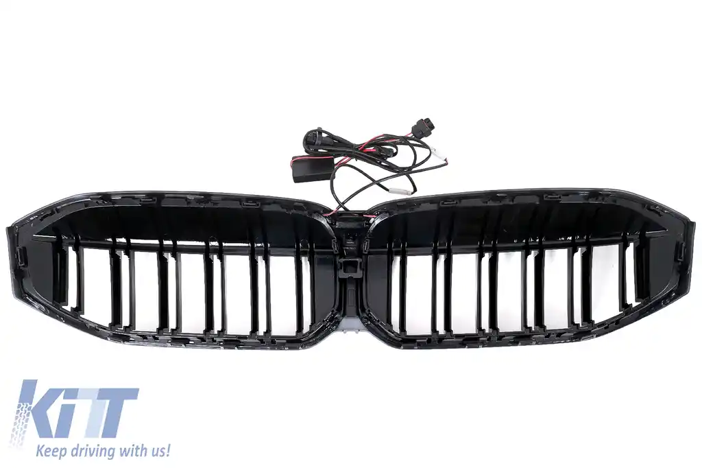 Grile Centrale cu LED compatibil cu BMW 3 Series G20 Sedan G21 Touring (2019-2022 ) Negru Lucios luminate-image-6114377