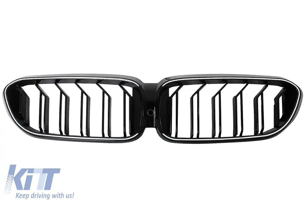 Grile Centrale cu LED compatibil cu BMW Seria 5 G30 G31 (2017-2019) Negru Lucios