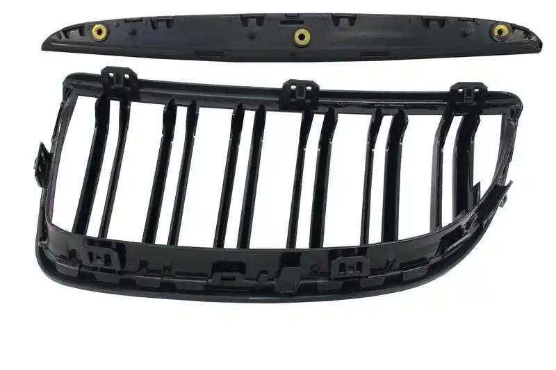 Grile Centrale Duble compatibil cu BMW Seria 3 E90 E91 Pre-LCI (2005-2008) M-Design Negru Lucios-image-6017700