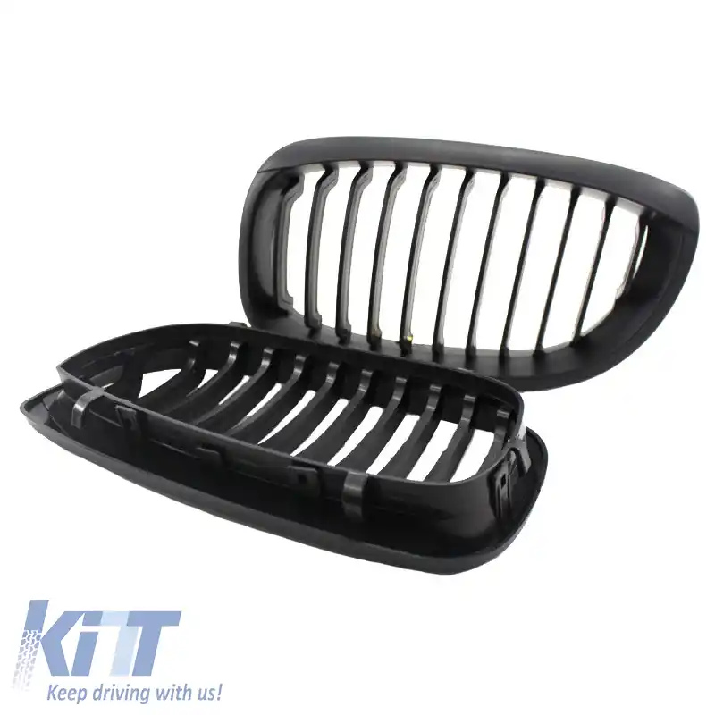 Grile frontale potrivite pentru BMW 3 E46 03-06 Coupe/Cabrio Negru Mat 2 Pcs-image-6295834