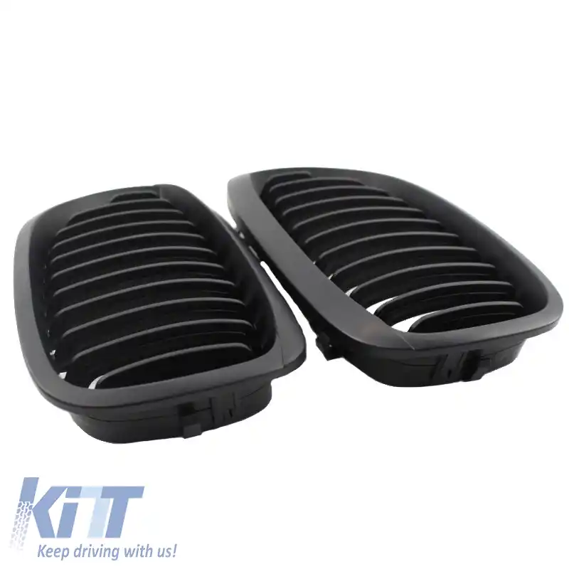 Grile frontale potrivite pentru BMW 3 E46 03-06 Coupe/Cabrio Negru Mat 2 Pcs-image-6295835
