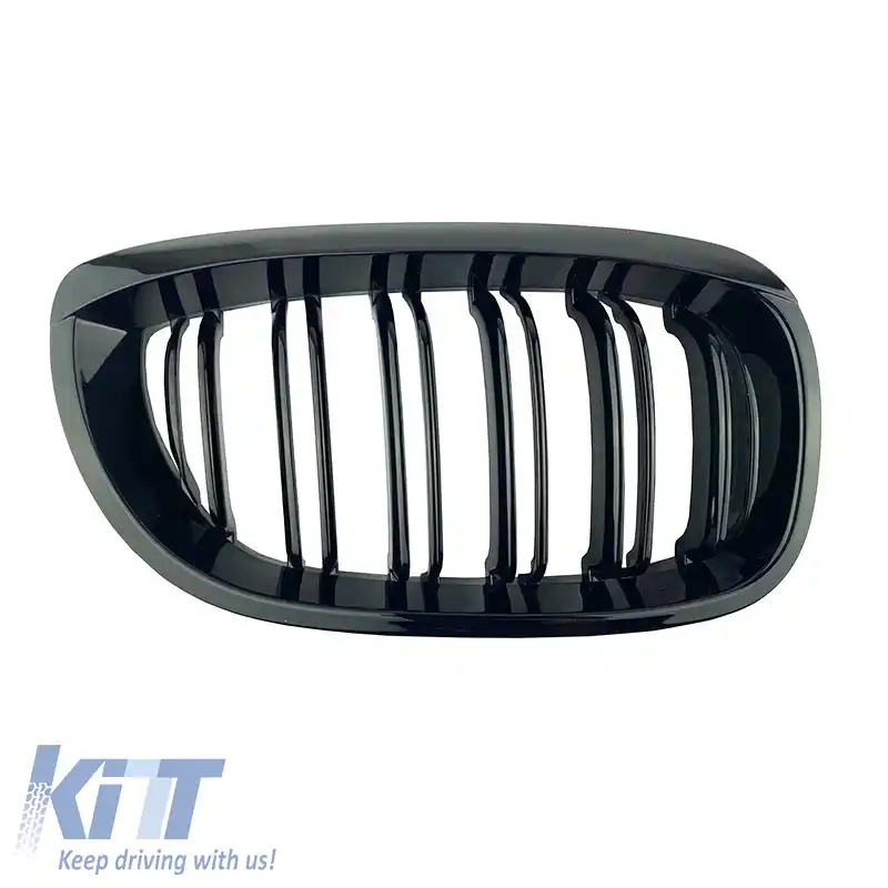 Grile frontale potrivite pentru BMW 3 E46 03-06 Coupe/Cabrio M4 Look cu grilă dublă neagră lucioasă 2 buc.-image-6304883
