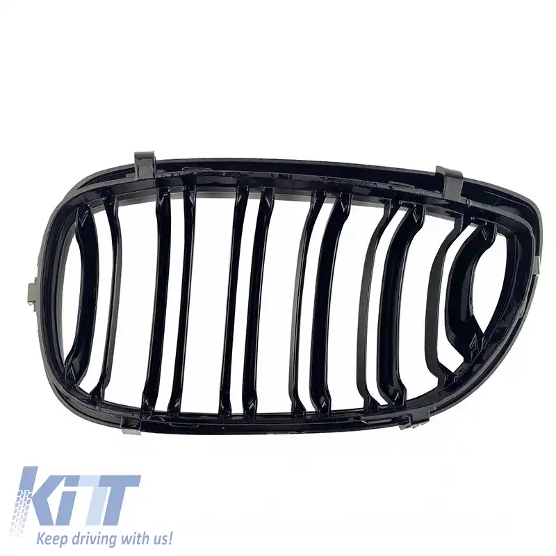 Grile frontale potrivite pentru BMW 3 E46 03-06 Coupe/Cabrio M4 Look cu grilă dublă neagră lucioasă 2 buc.-image-6304886