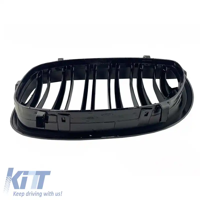 Grile frontale potrivite pentru BMW 3 E46 03-06 Coupe/Cabrio M4 Look cu grilă dublă neagră lucioasă 2 buc.-image-6304887
