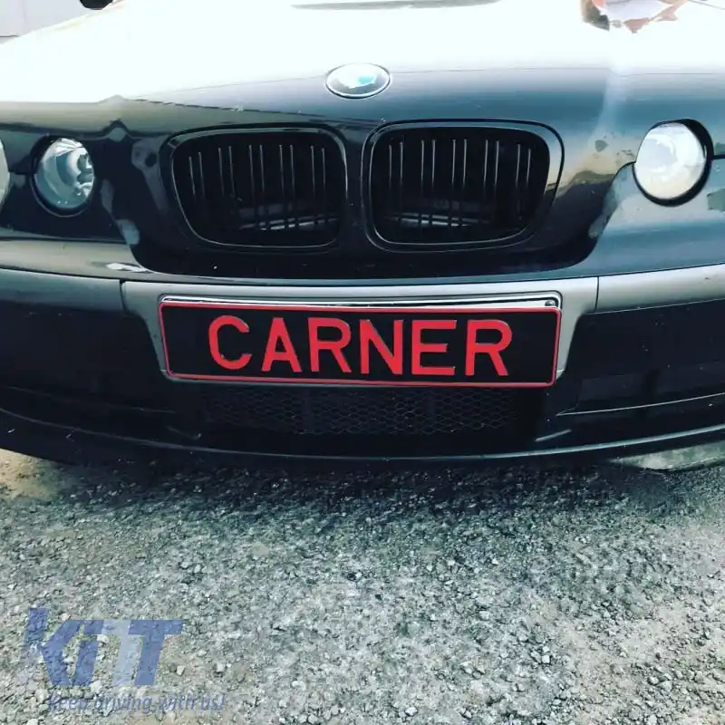 Grile frontale potrivite pentru BMW 3 E46 99-01 Sedan/Touring/Compact Aspect M4 Cu Grilă Dublă Negru Lucios 2 Pcs-image-6325451