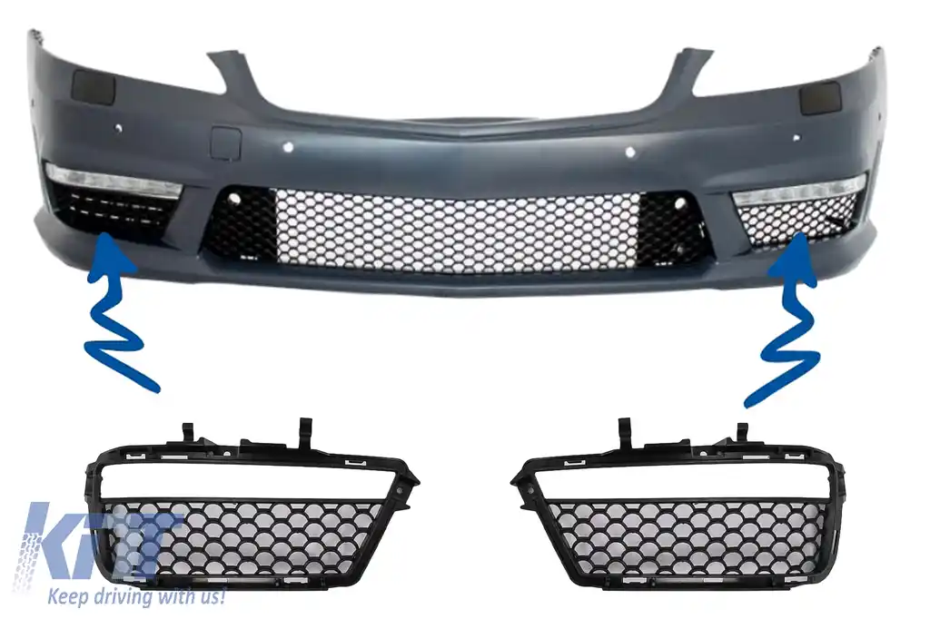 Grile Laterale Bara Fata compatibil cu Mercedes S-Class W221 (2005-2012) S63 S65 Design