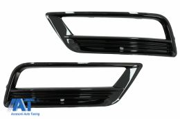 Grile Laterale Bara Fata compatibil cu VW Golf VII 7 (2013-2017) R-Line Design Negru Lucios-image-6074209