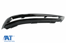 Grile Laterale Bara Fata compatibil cu VW Golf VII 7 (2013-2017) R-Line Design Negru Lucios-image-6074210