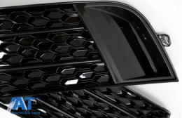 Grile Laterale compatibil cu Audi A1 8X (2010-2015) RS1 Design Negru Lucios-image-6082970