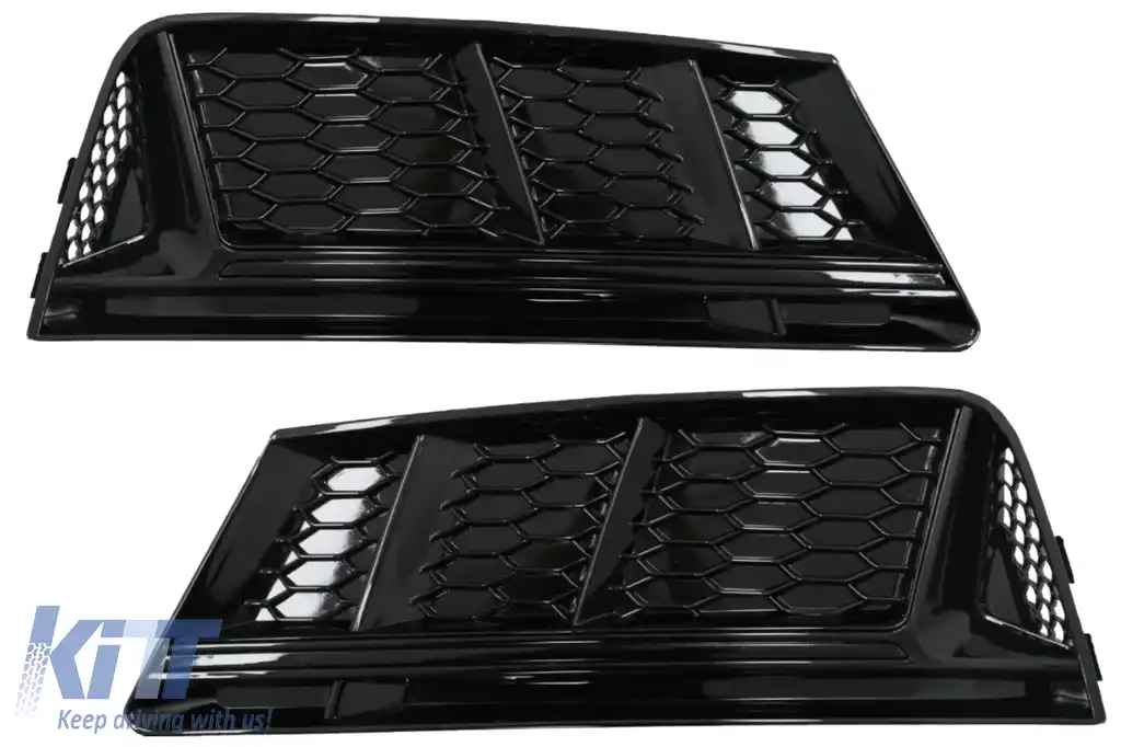 Grile Laterale compatibil cu Audi A4 B9 Sedan Avant (2016-2018) RS4 Design Negru