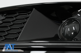 Grile Laterale compatibil cu Audi A4 B9 Sedan Avant (2016-2018) S-Line RS4 Design Negru-image-6067989