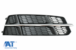 Grile Laterale compatibil cu Audi A6 C7 4G S Line Facelift (2015-2018) Negru Crom-image-6068860