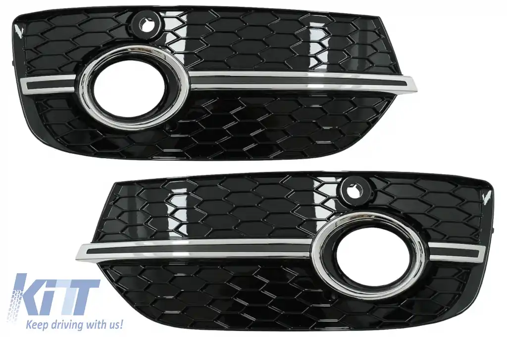 Grile Laterale compatibil cu Audi Q3 8U (2011-2014) RS Design Negru Crom