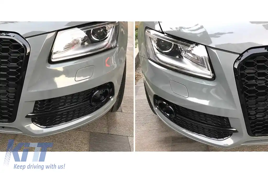 Grile Laterale compatibil cu Audi Q5 SUV 8R Facelift (2012-2016) RS Design Negru Lucios-image-6126572