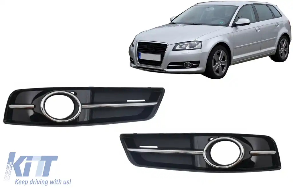 Grile Laterale Proiectoare compatibil cu Audi A3 Facelift 8P1 (2008-2012) S3 Sline Design