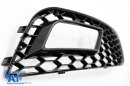 Grile Proiector compatibil cu Audi A4 B8 facelift (2012-2015) RS4 Design Negru Lucios-image-6088487