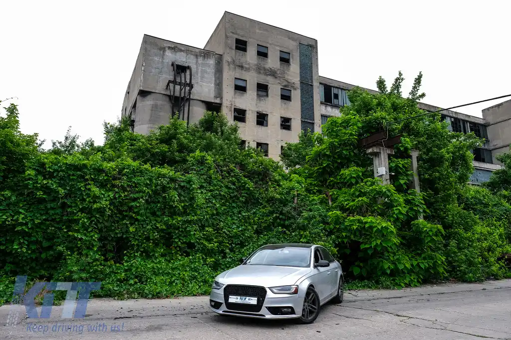 Grile Proiector compatibil cu Audi A4 B8 facelift (2012-2015) RS4 Design Negru Lucios-image-6094136