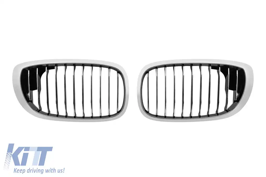 image-33-Grile rinichi cromate/negre potrivite pentru BMW Seria 3 E46 coupe, cabrio 2003-2006