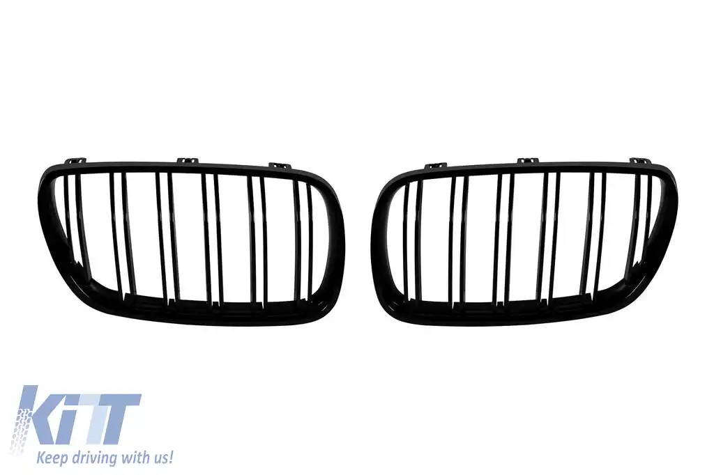 Grile rinichi cu două lamele, lucioase, potrivite pentru BMW X3 E83 2007-2010