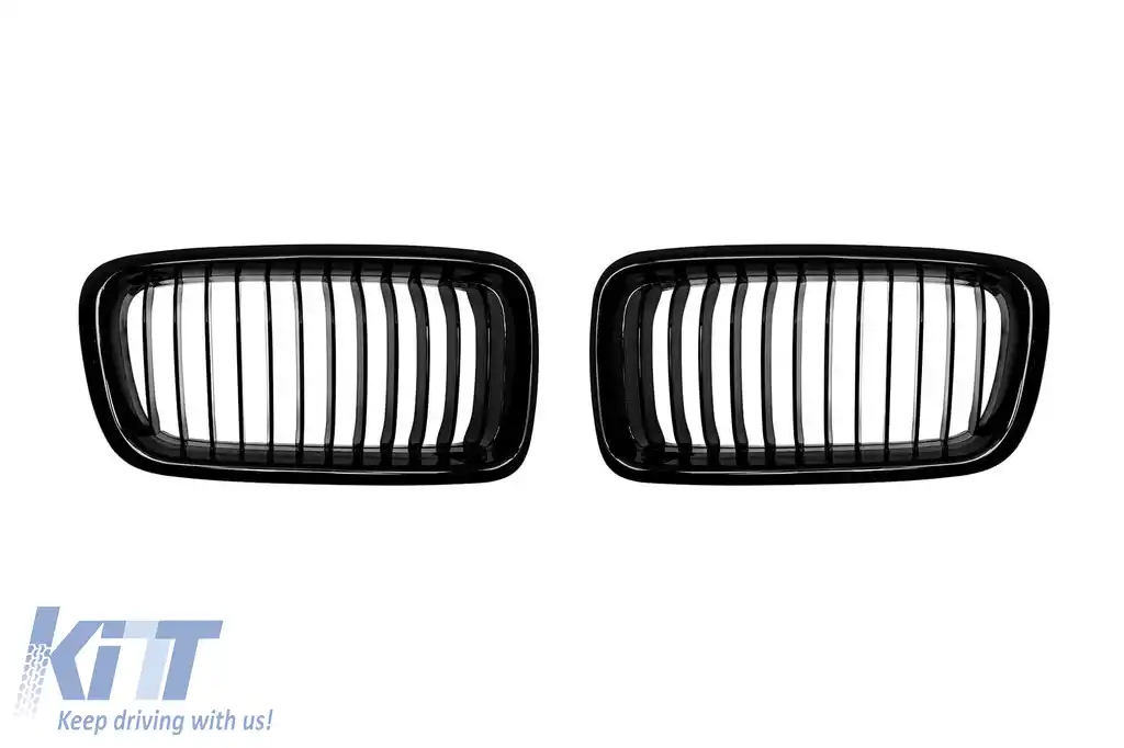 Grile rinichi cu nervuri unice vopsite în negru, potrivite pentru BMW Seria 7 E38 1994-2001