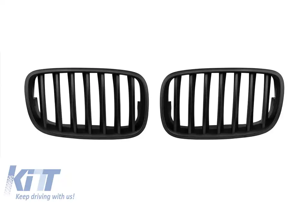 Grile rinichi negre mate potrivite pentru BMW X5 E70 2007-2013, X6 E71 2008-2011