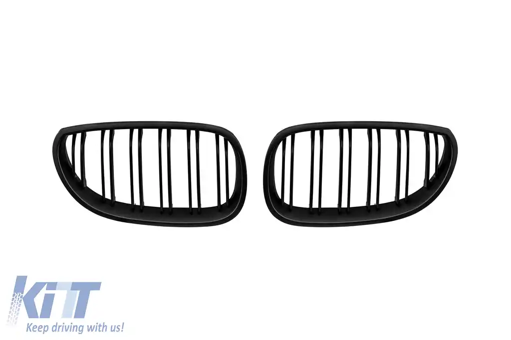Grile rinichi negre mate tip M5 potrivite pentru BMW Seria 5 E60 sedan, E61 break 2004-2010
