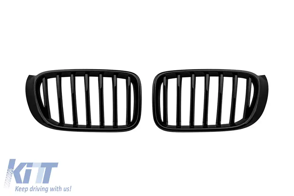 Grile rinichi negre potrivite pentru BMW X3 F25 2014-2017, X4 F26 2014-2018