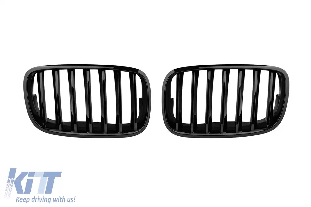 Grile rinichi negre potrivite pentru BMW X5 E70 2007-2013, X6 E71 2008-2011