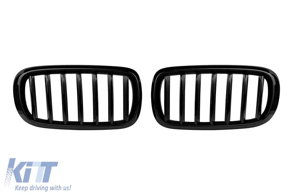 Grile rinichi negre potrivite pentru BMW X5 F15 2013-2018, X6 F16 2014-2019