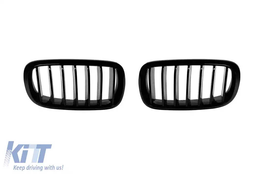 Grile rinichi negre potrivite pentru BMW X5 F15 2013-2018, X6 F16 2014-2019