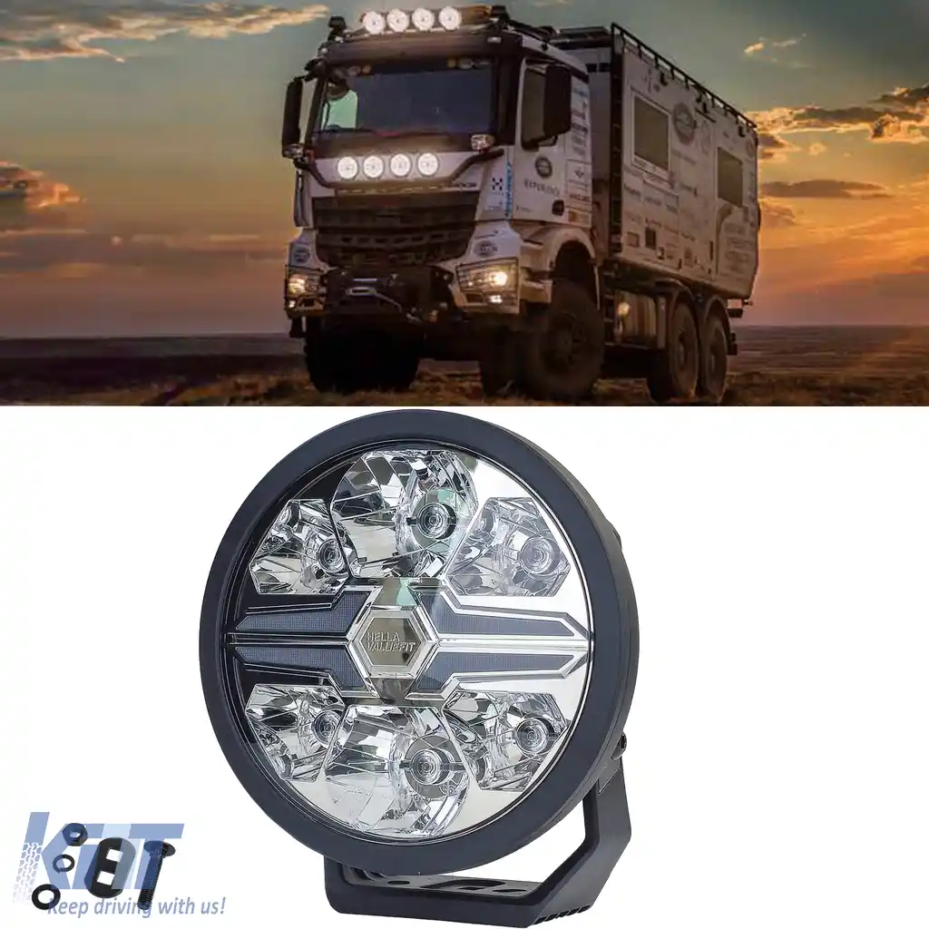 HELLA VALUEFIT Lampa de fază înaltă auxiliară LED Black Blade 9˝ rotundă fără înregistrare