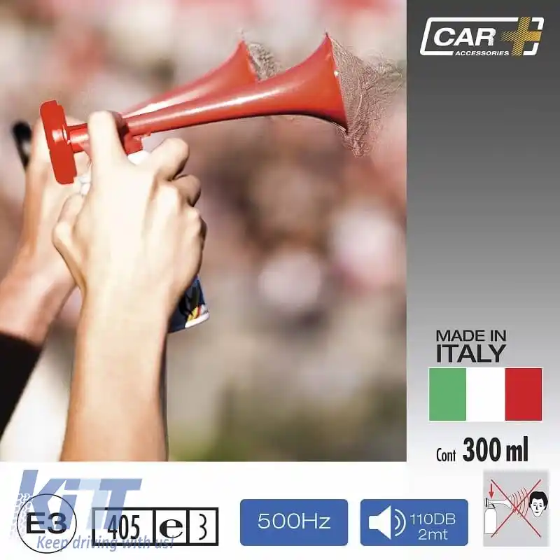Horn gaz cu spray de 300ml 500hz 110db cu E3 Fabricat în Italia-image-6306604