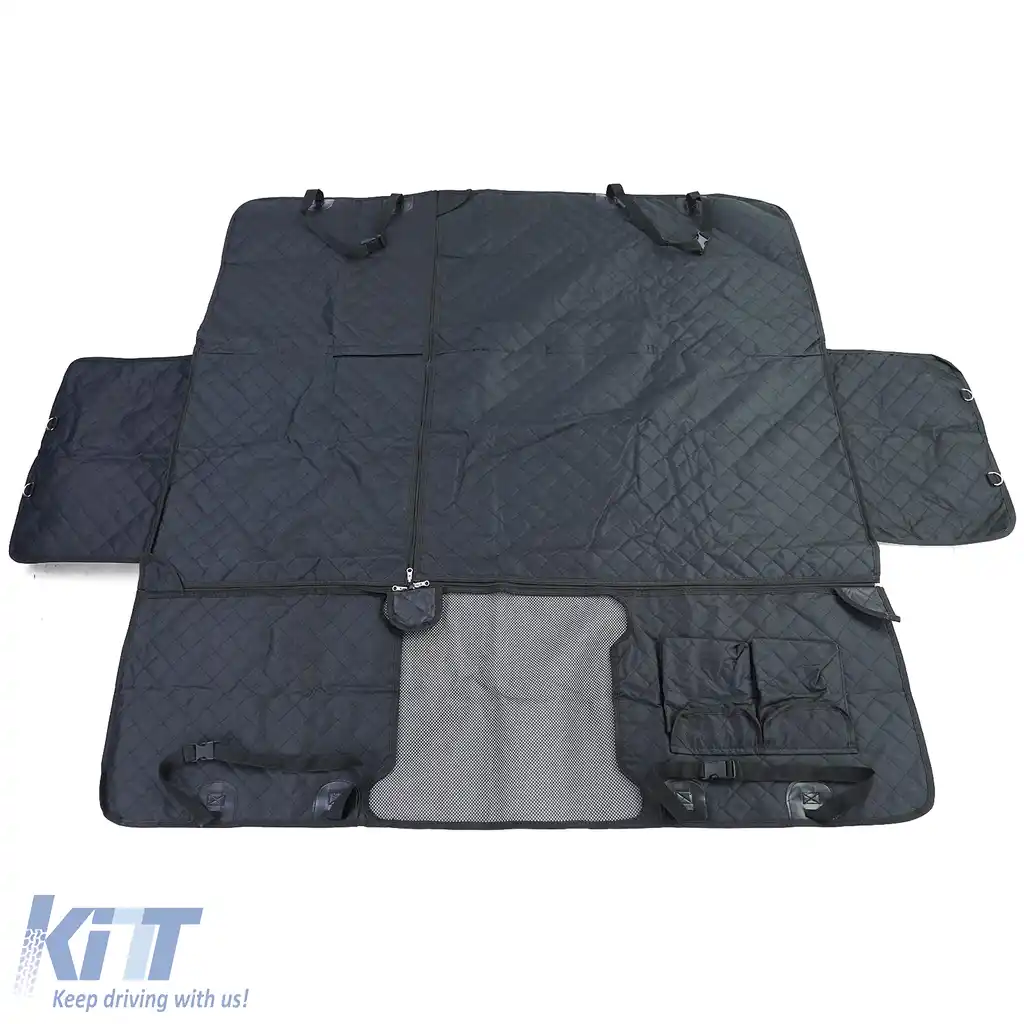 Hundedecke Schutzmatte Rücksitzbank Auto universal wasserdicht inkl. Gurte-image-6200545