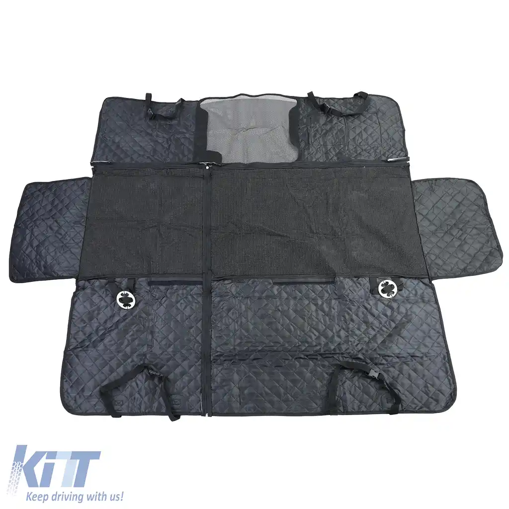 Hundedecke Schutzmatte Rücksitzbank Auto universal wasserdicht inkl. Gurte-image-6200546