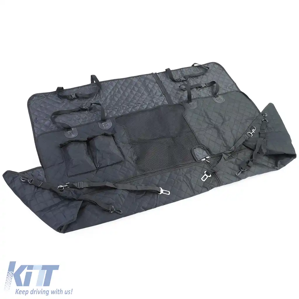 Hundedecke Schutzmatte Rücksitzbank Auto universal wasserdicht inkl. Gurte-image-6200547