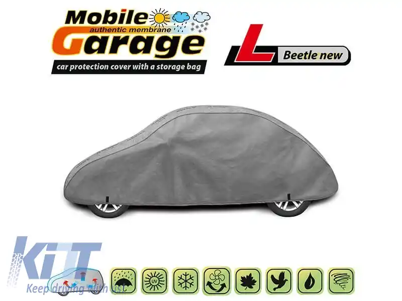 Husă Kegel seria Mobile dimensiune L gri potrivită pentru New Beetle, 410-430x123-133cm