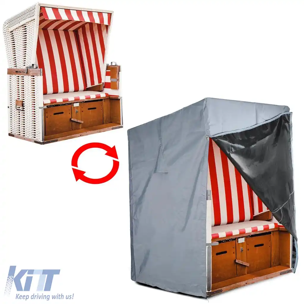 Husă protectoare premium pentru șezlong gri 160/150x135x100cm-image-6198725