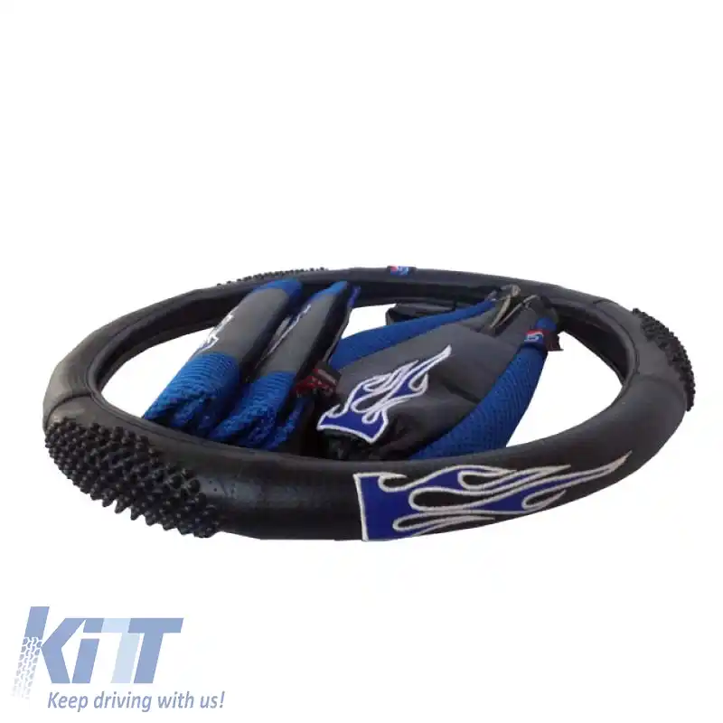 Husă volan PVC Flacără Albastră Medie 38cm-image-6294602