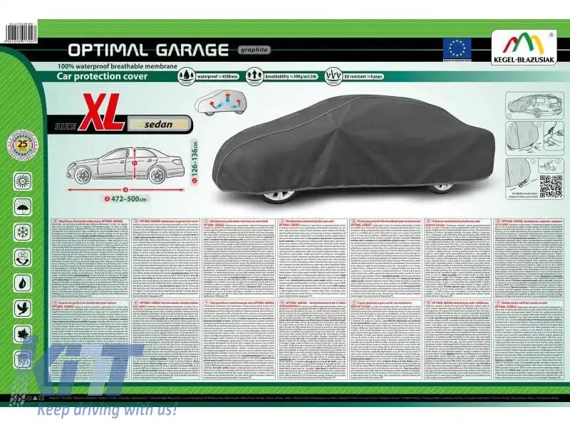 Husa Kegel Optimal Garage seria XL, culoare grafit potrivită pentru sedan-image-6130945