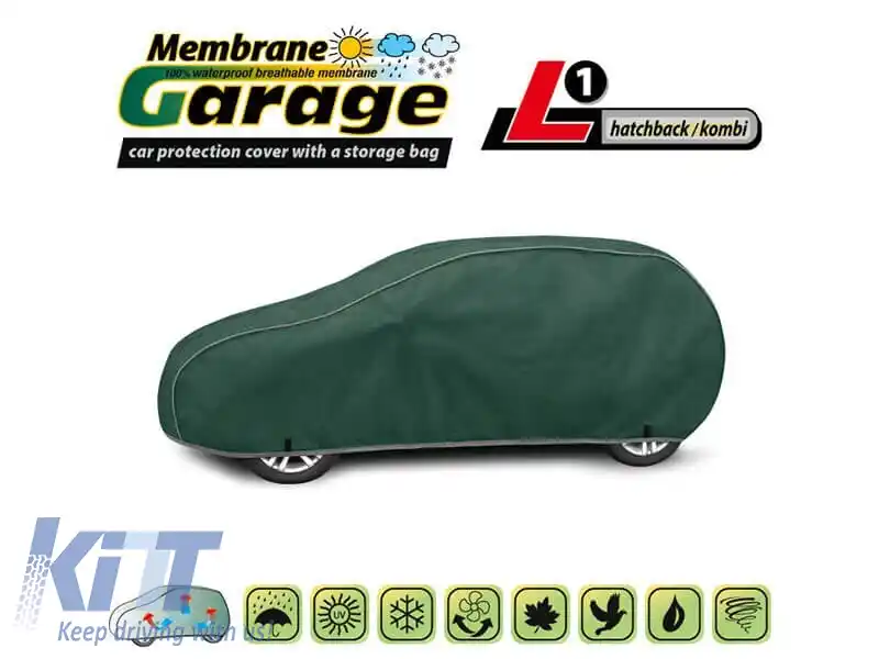 Husa Kegel seria Membrane Garage dimensiune L1 verde potrivită pentru hatchback/combinate