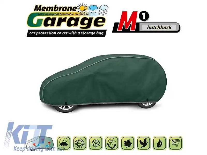 image-52-Husa Kegel seria Membrane Garage dimensiune M1 verde potrivită pentru hatchback, 355-380x126-136cm