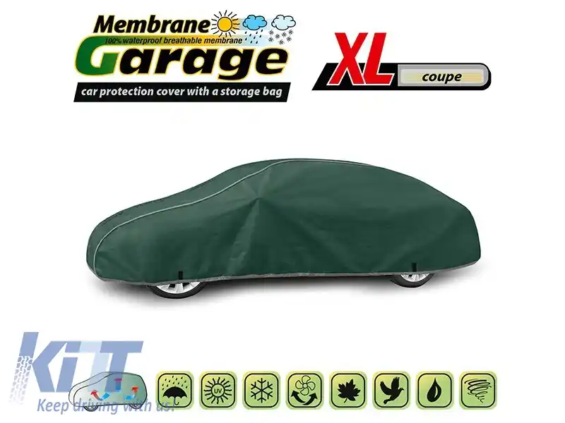 Husa Kegel seria Membrane Garage dimensiune XL verde pentru coupe 440-480x115-125cm